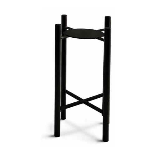 minimalistyczny stojak na rośliny czarny