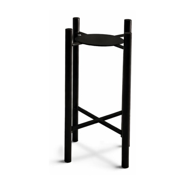 minimalistyczny stojak na rośliny czarny