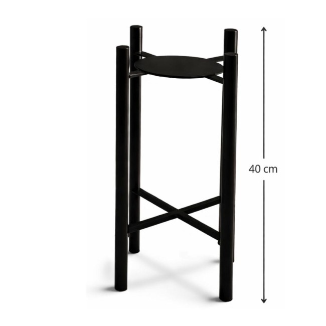 minimalistyczny stojak na rośliny czarny