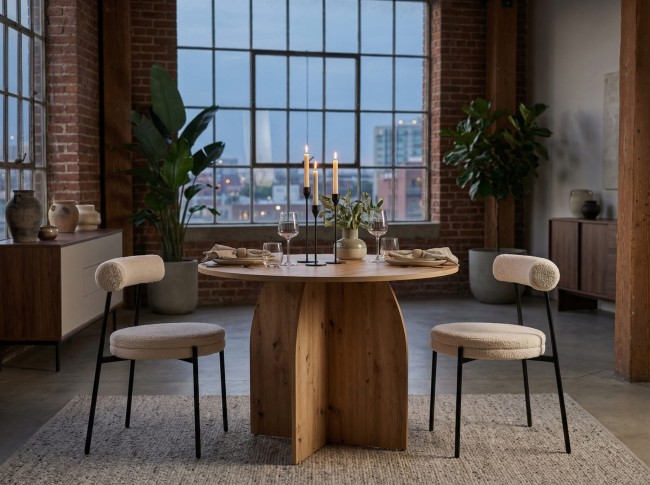 Wykończenie blatu stołu Yumi dąb artisan - grubość 18 mm