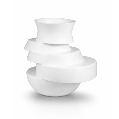 Wazon dekoracyjny Rondo – biały mat (wysokość 33 cm).jpg