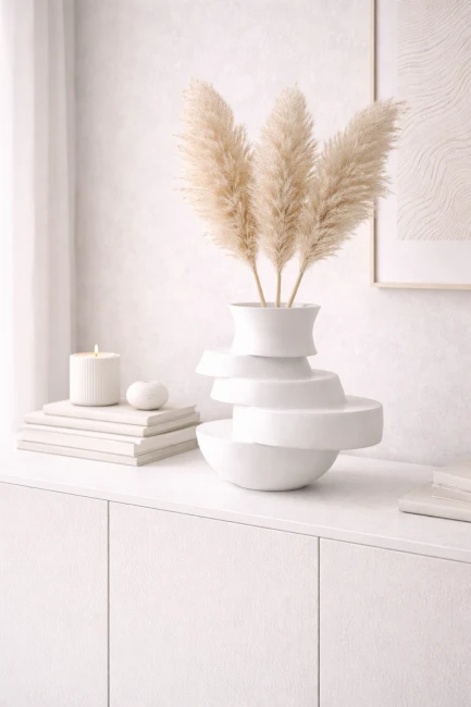 Wazon dekoracyjny Rondo – biały mat (wysokość 33 cm)cvv.png
