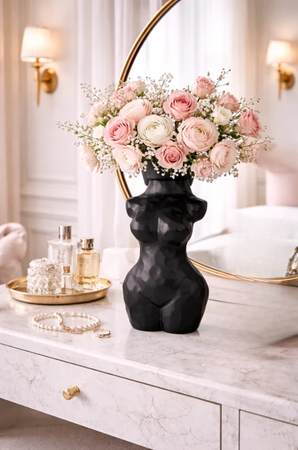 Wazon dekoracyjny Nana – czarny mat