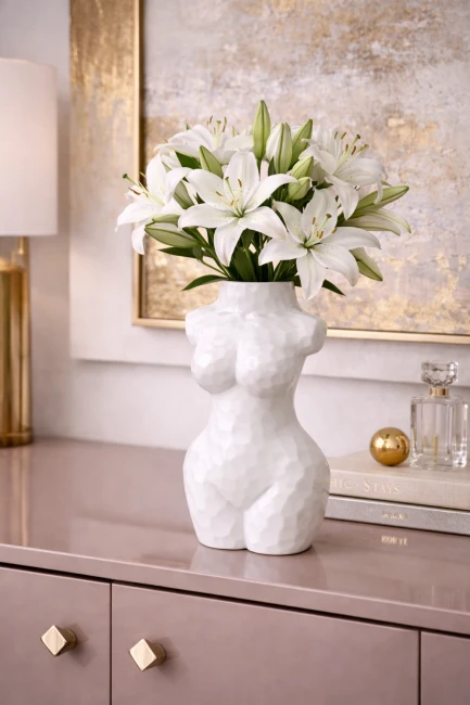 Wazon dekoracyjny Nana – biały mat