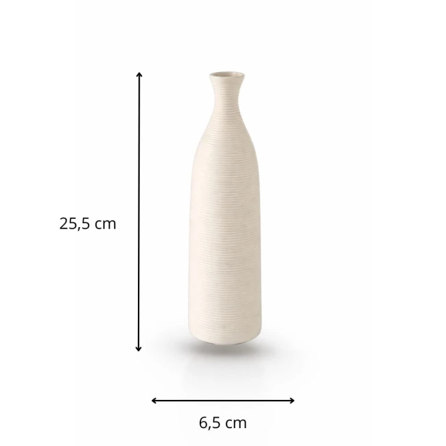 Wazon ceramiczny Mira White – biały mat