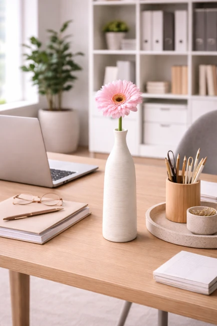 Wazon ceramiczny Mira White – biały mat