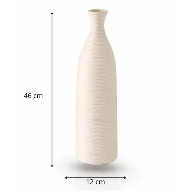 Wazon ceramiczny mira L – biały mat