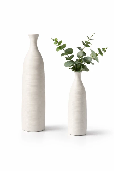 Wazon ceramiczny mira L – biały mat