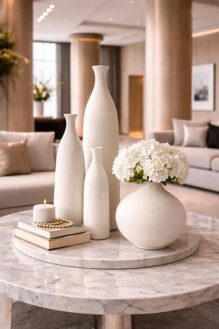 Wazon ceramiczny mira L – biały mat