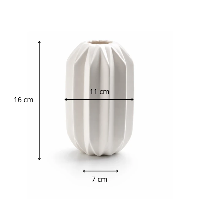 Wazon ceramiczny Riyo White S – biały mat
