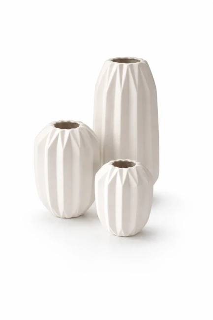 Wazon ceramiczny Riyo White L – biały mat