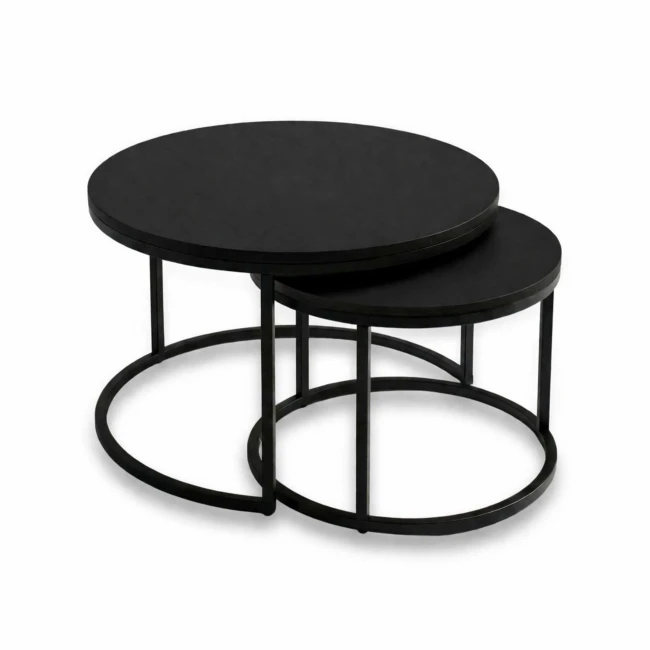 Zestaw stolików kawowych Yuo Duo Czarny