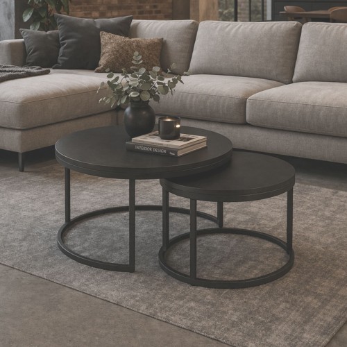 Zestaw stolików kawowych Yuo Duo Czarny