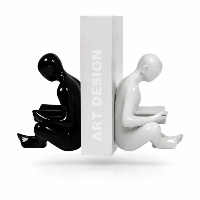 Podpórki do książek Bond – zestaw czarno-biały