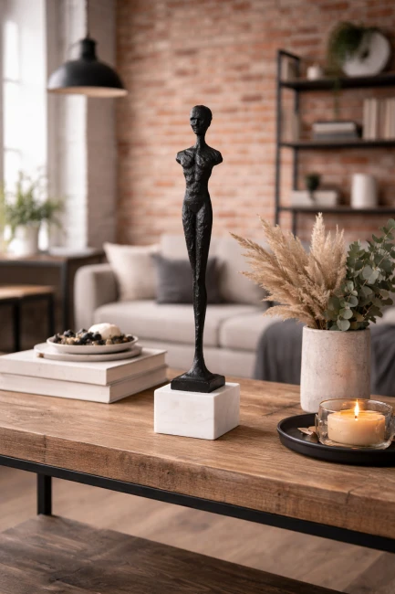 Rzeźba dekoracyjna Oscar – czarny metal