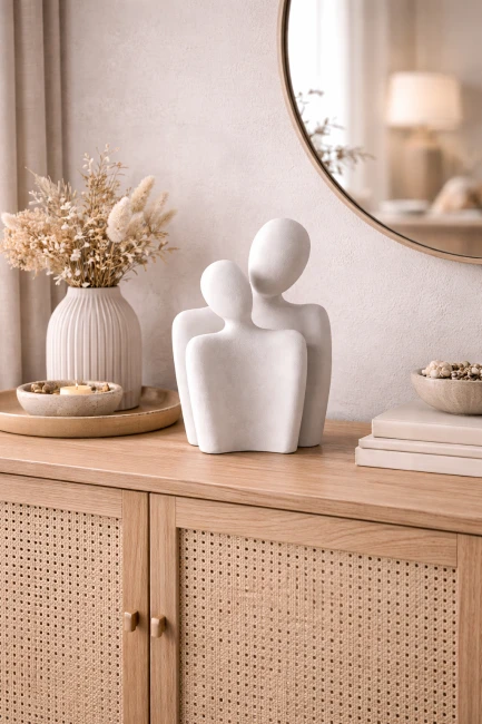 Zestaw figurek dekoracyjnych Duo Harmony – biały mat