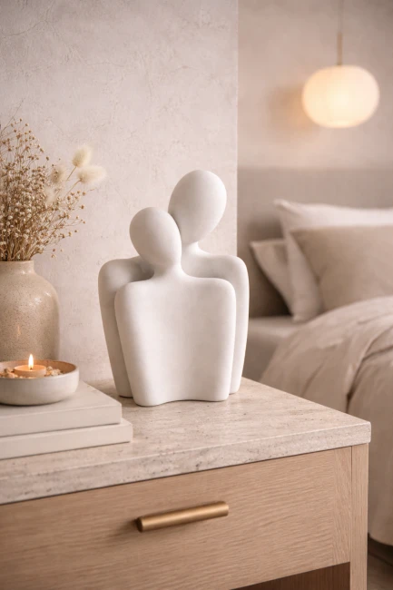 Zestaw figurek dekoracyjnych Duo Harmony – biały mat