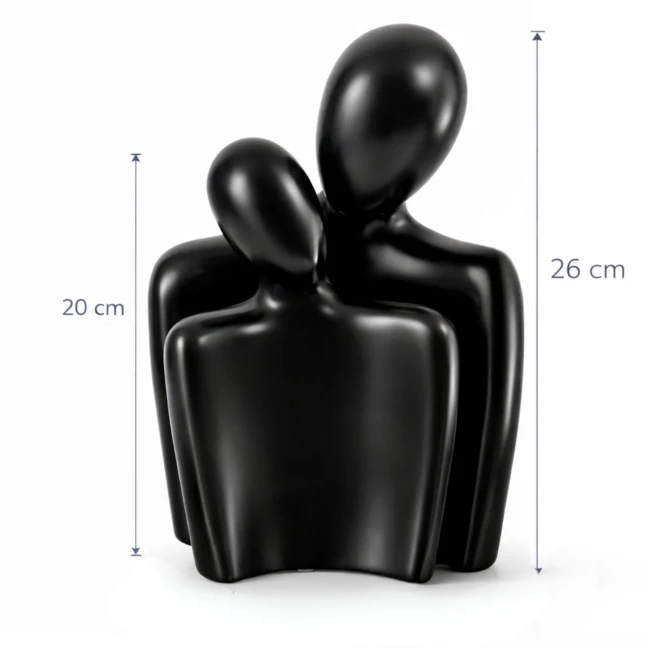 Zestaw figurek dekoracyjnych Duo Harmony – czarny