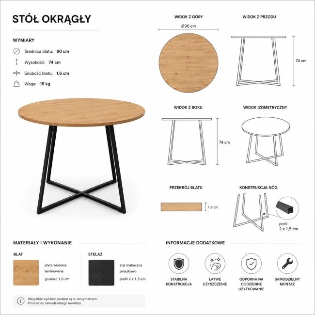 Okrągły stół dla 3 lub 4 osób – idealny mebel ułatwiający rozmowy podczas wspólnych posiłków.png