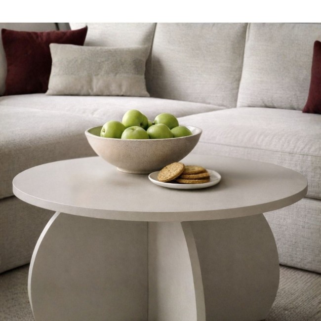 Stolik kawowy okrągły Yumi S – Kaszmir (70 cm)