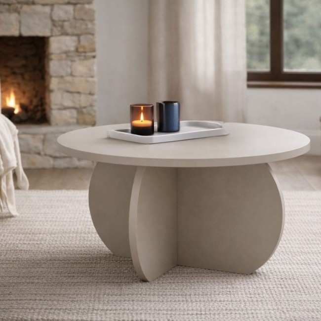 Stolik kawowy okrągły Yumi S – Kaszmir (70 cm)